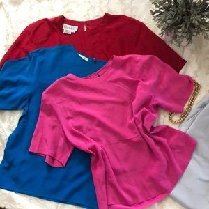 Vintage Christie & Jill Silk Lot of 3 - Size Large